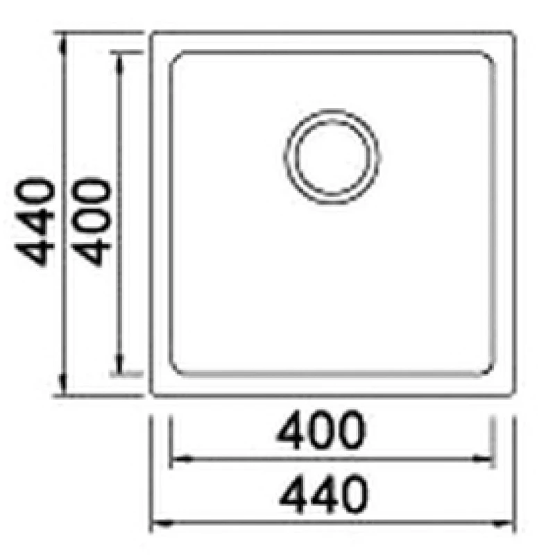Кухонная мойка Seaman Eco Roma 44 SMR-4444A-GL.A цвет Светлая оружейная сталь