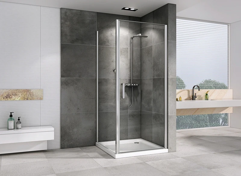 Душевой уголок Abber Sonnenstrand 90x100 AG04090-S100 профиль Хром стекло прозрачное