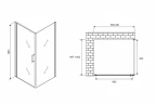 Душевой уголок Abber Sonnenstrand 90x100 AG04090-S100 профиль Хром стекло прозрачное