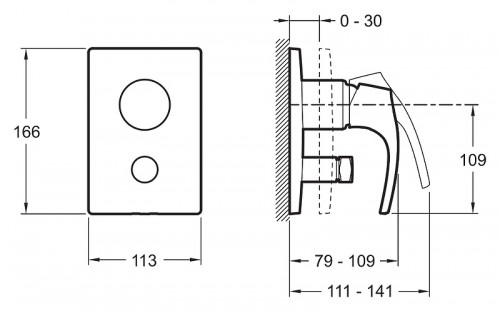 Смеситель для душа Jacob Delafon Symbol E98724-CP Хром латунь встраиваемый