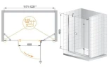 Душевая дверь в нишу Cezares ELENA-W-B-22-180-C-Cr профиль Хром стекло прозрачное