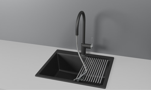 Смеситель для кухни Granula 8172 цвет Шварц