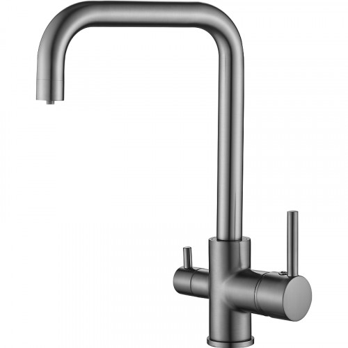 Смеситель для кухни Belz B802 B76802-3 Вороненая сталь латунь