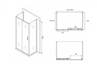 Душевой уголок Abber Schwarzer Diamant 160х70 AG30160BH-S70B-S70B профиль Черный стекло прозрачное