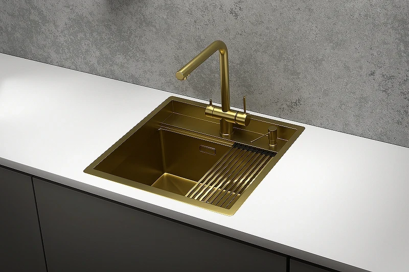 Кухонная мойка Granula Kitchen Space 50 5051 цвет Золото сатин