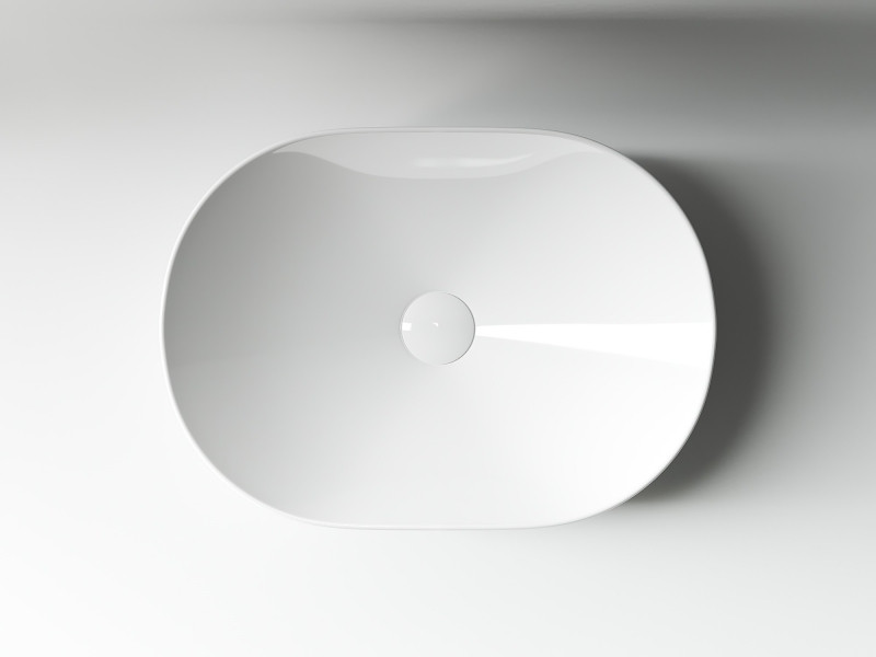 Раковина-чаша Ceramicanova Element 48 CN5010 Белая фарфор накладная
