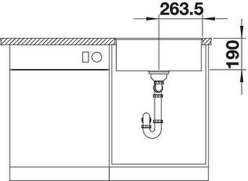 Кухонная мойка Blanco Subline 500-F 523535 Белая