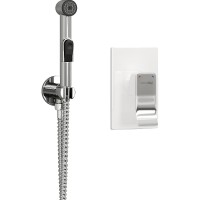 Гигиенический душ со смесителем WasserKRAFT Aller A010657WHITE Хром латунь на стену