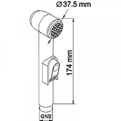 Гигиенический душ со смесителем WasserKRAFT Aller A010657WHITE Хром латунь на стену