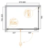 Душевой уголок Cezares Bellagio 100x80 BELLAGIO-AH-1-100/80-C-BORO профиль Золото брашированное стекло прозрачное