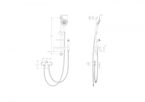 Смеситель для душа Wonzon & Woghand WW-A31003-BGG цвет Темный графит