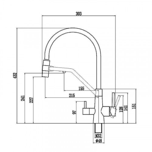 Смеситель для кухни Fmark FS1462-H01 цвет Черный