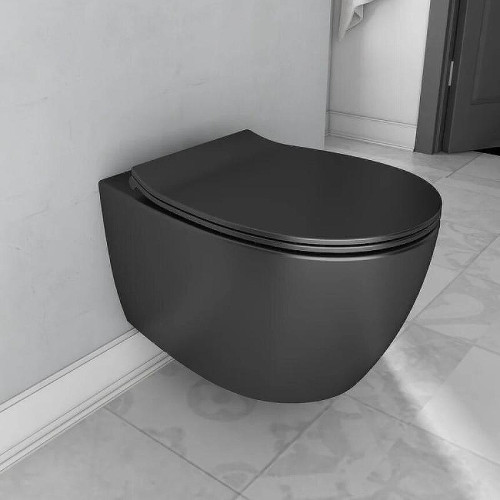 Унитаз подвесной Isvea Sentimenti Neo 10AR02010-2N Черный матовый без сиденья
