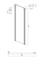 Душевой уголок Ambassador Intense 130x100 110022202IBB-100IBB профиль Черный стекло тонированное