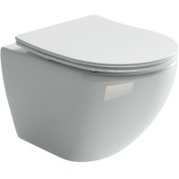 Комплект унитаза с инсталляцией Ceramicanova Metropol CN4002_1002CH_1000 с сиденьем Микролифт и клавишей смыва Хром глянцевый фарфор подвесной