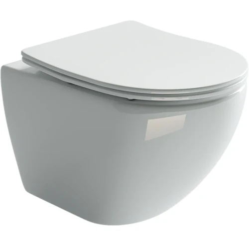 Комплект унитаза с инсталляцией Ceramicanova Metropol CN4002_1002CH_1000 с сиденьем Микролифт и клавишей смыва Хром глянцевый фарфор подвесной