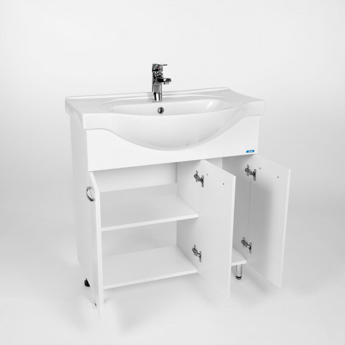 Тумба под раковину VIANT Милан 80 VMIL80ER-T3ST Белая МДФ / ЛДСП