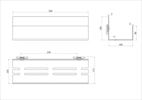 Металлическая полка Wonzon & Woghand WW-6131-BG цвет Брашированное золото
