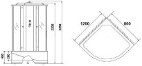Душевая кабина Niagara Classic 120х80 NG-3320-14R с гидромассажем
