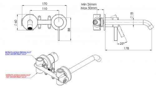 Смеситель для раковины Remer Metrica MC15PLNO цвет Черный матовый