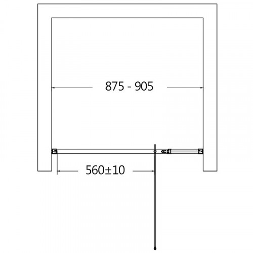 Душевая дверь AQUAme 90 AQM7108-2-9 профиль Черный матовый стекло прозрачное