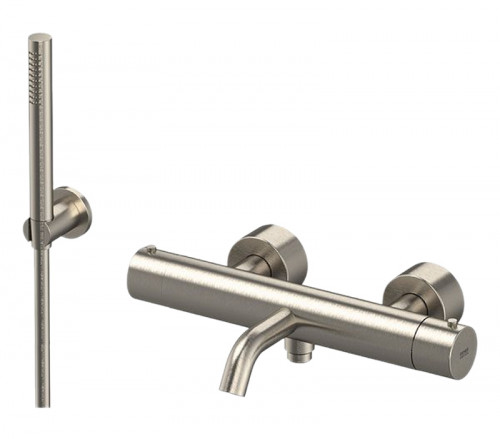 Смеситель для ванны Remer X Style Inox SSXT02 с термостатом цвет Нержавеющая сталь