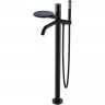 Смеситель для ванны Boheme Stick 129-BB Черный матовый латунь на пол