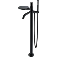 Смеситель для ванны Boheme Stick 129-BB Черный матовый латунь на пол