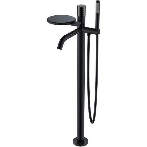 Смеситель для ванны Boheme Stick 129-BB Черный матовый латунь на пол