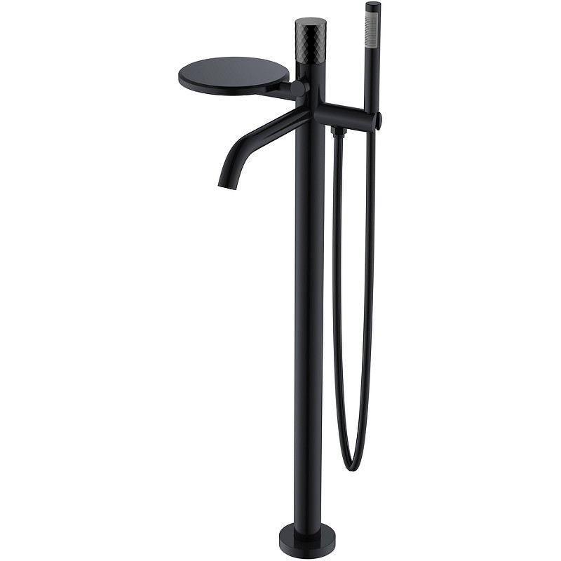 Смеситель для ванны Boheme Stick 129-BB Черный матовый латунь на пол