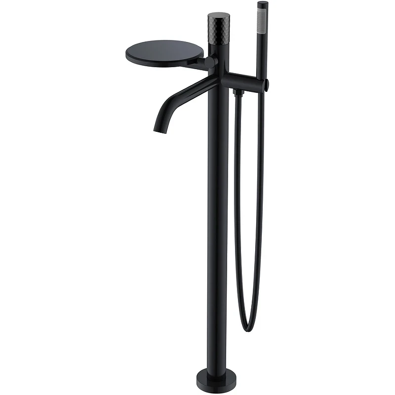 Смеситель для ванны Boheme Stick 129-BB Черный матовый латунь на пол