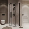 Душевой уголок Niagara Nova 100х100 NG-6827-34BLACK профиль Черный матовый стекло прозрачное