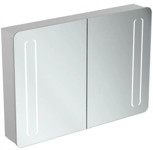 Зеркальный шкаф Ideal Standard Mirror Light 100 T3389AL с подсветкой цвет Aluminium Effect (Алюминий)