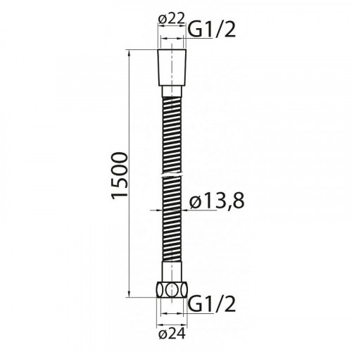 Душевой шланг Cezares Czr CZR-U-FMDC-150-03/24 Золото 24 карат латунь