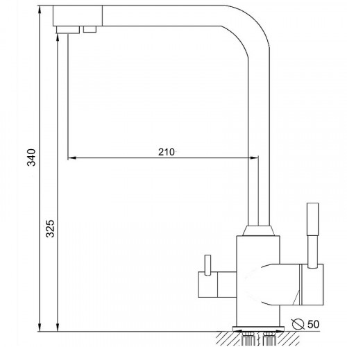 Смеситель для кухни Aringa Гранде AR02016BL Черный латунь