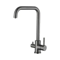 Смеситель для кухни Haiba HB43829-3 цвет Оружейная сталь
