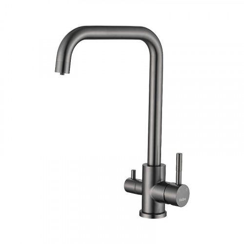 Смеситель для кухни Haiba HB43829-3 цвет Оружейная сталь