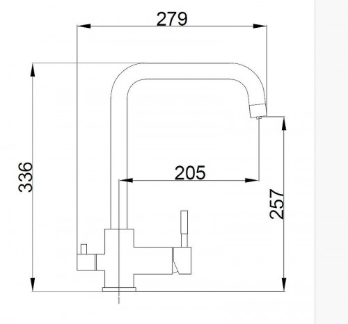 Смеситель для кухни Haiba HB43829-3 цвет Оружейная сталь