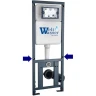 Комплект унитаза с инсталляцией WeltWasser MARBERG 410 + GELBACH 043 GL-BL + MAR 410 RD CR 10000011951 цвет Черный глянцевый с сиденьем Микролифт и клавишей смыва цвет Хром