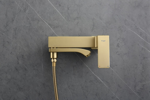 Смеситель для ванны Raglo R01.30.03 Золото матовое латунь на стену