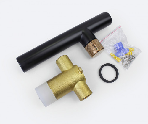 Смеситель для раковины Bronze de Luxe Avantgarde 2021MH Черный Розовое золото латунь встраиваемый