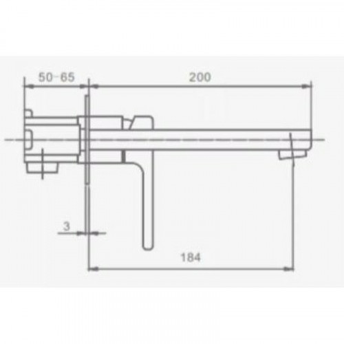 Смеситель для раковины Raglo R30.11 Хром латунь встраиваемый