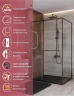 Душевой уголок Cezares Lux 110x100 LUX-AH-FS-11-110/100-C-GM профиль Оружейная сталь стекло прозрачное
