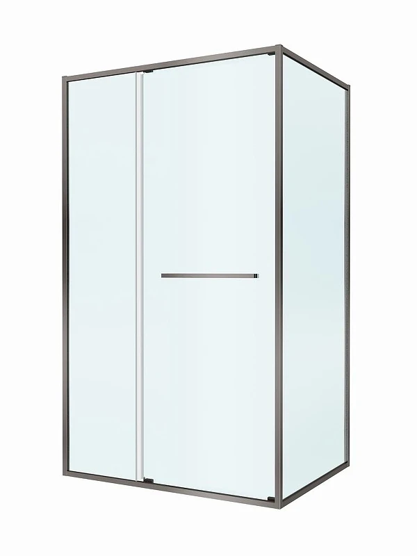 Душевой уголок Cezares Lux 110x100 LUX-AH-FS-11-110/100-C-GM профиль Оружейная сталь стекло прозрачное