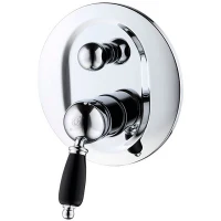 Смеситель для душа Caprigo Adria-Uno Black Edition 02B-551-crm Хром латунь встраиваемый