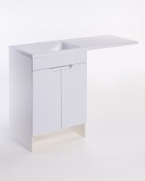 Раковина Orange 120 L ST-120RAL с местом под стиральную машину Белая искусственный камень (литьевой мрамор) полувстраиваемая, с местом под стиральную машину