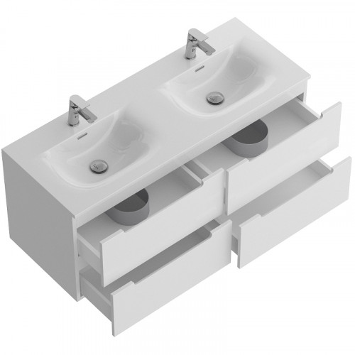 Тумба под раковину BelBagno Etna 120 ETNA-1200-4C-SO-2-BL подвесная Bianco Lucido МДФ / ЛДСП