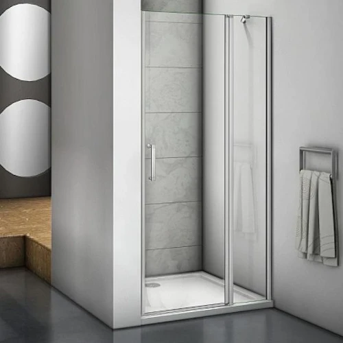 Душевая дверь Good Door Mokka WTW-130-C-WE 130 профиль Алюминий белый стекло прозрачное