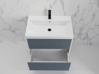 Тумба под раковину Style Line Стокгольм 70 ЛС-00002312 подвесная Графит софт МДФ / ЛДСП