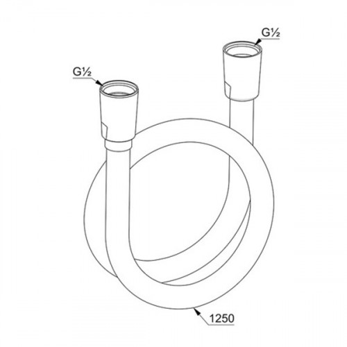 Душевой шланг Kludi Suparaflex 6107139-00 Черный матовый пластик